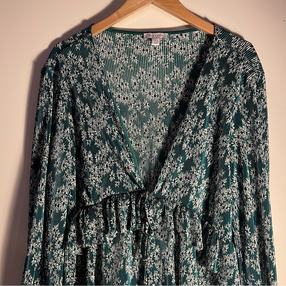 TopShop Green Romper, Size 14